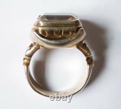 Antique Ring In Solid Silver And Silver Citrine Silver Ring Antique Jewel