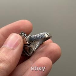 Antique Ring in Agate Solid Silver Roman Style