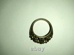 Antique Ring in Solid 925 Silver and Amethysts