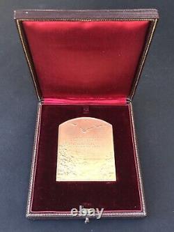 Antique SOLID SILVER MEDAL signed DUPRÉ 1902 Art Nouveau original box