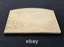 Antique SOLID SILVER MEDAL signed DUPRÉ 1902 Art Nouveau original box