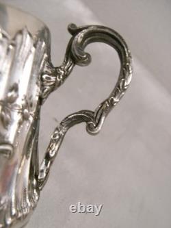 Antique Saucer Cup for Chocolate or Coffee, Solid Silver Minerve Silver Cup