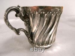 Antique Saucer Cup for Chocolate or Coffee, Solid Silver Minerve Silver Cup