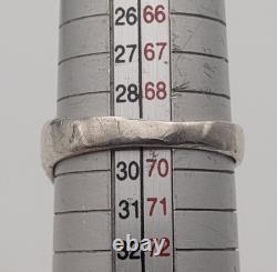 Antique Signet Ring Solid Silver & Red Stone Leaf Pattern T69 # U150