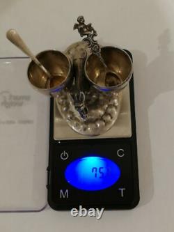 Antique Silver 800 Solid Salt Cellar / Pepper Shaker in the Shape of a Donkey / Mule