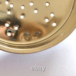 Antique Silver 800 Tea Strainer with Mask Decoration Italy 31g