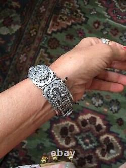 Antique Silver Bracelet Old Moorish Berber Kabyle 19th Silver Ethnic