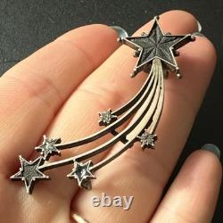 Antique Silver Brooch Star of Digne Saint Vincent Pentacrine RARE