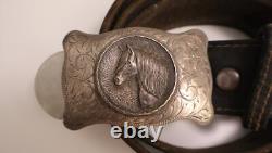 Antique Silver Buckle Horse Boyd Reno USA 20th Century