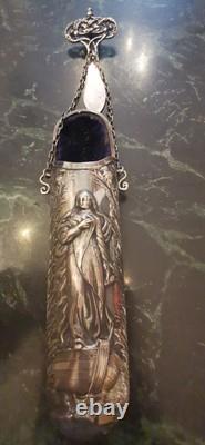 Antique Silver Chatelaine Case, Marine