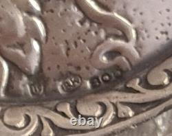 Antique Silver Coupe with Floral Decoration