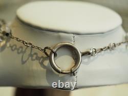 Antique Silver Drapery Necklace with Antique Religious Medal