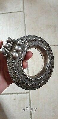 Antique Silver Ethnic Bracelet From Anklet 500 Grs Mauritania Or Berbere