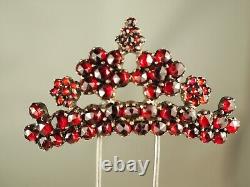 Antique Silver Foiled Garnet Hairpin