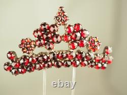Antique Silver Foiled Garnet Hairpin