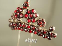 Antique Silver Foiled Garnet Hairpin