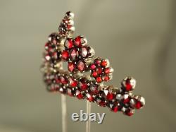 Antique Silver Foiled Garnet Hairpin