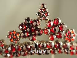Antique Silver Foiled Garnet Hairpin
