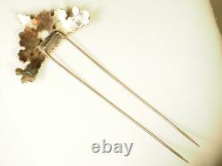 Antique Silver Foiled Garnet Hairpin