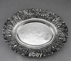 Antique Silver Footed Bowl Stamped Asia Cambodia Thailand
