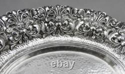 Antique Silver Footed Bowl Stamped Asia Cambodia Thailand