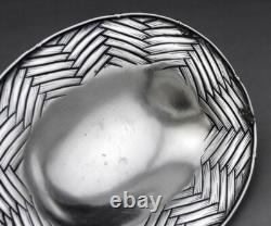 Antique Silver Footed Bowl marked Japanese Japan Meiji period