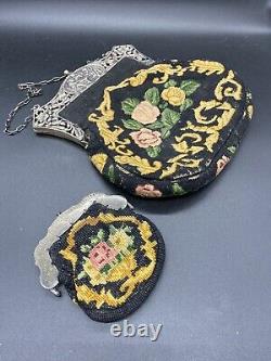 Antique Silver Gilt Pouch / Silver Purse / Netherlands / 19th Century