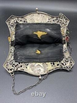 Antique Silver Gilt Pouch / Silver Purse / Netherlands / 19th Century