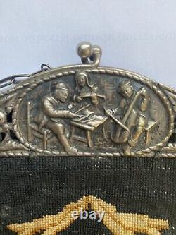 Antique Silver Gilt Pouch / Silver Purse / Netherlands / 19th Century