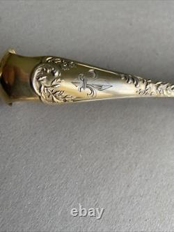 Antique Silver Gilt Sugar Tongs Puiforcat Fleur De Lys