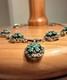 Antique Silver Jewelry Emerald Marcasite Necklace Genuine
