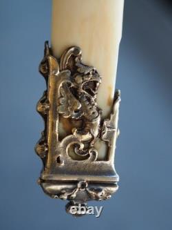 Antique Silver Letter Opener Paper Cutter Griffin