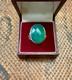 Antique Silver Massive Ring With Intricate Work And Genuine Imposing Jade
