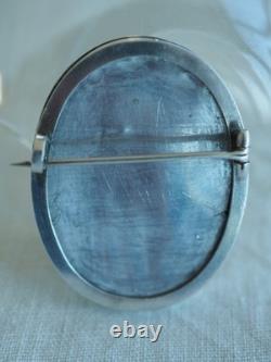 Antique Silver Miniature Hair Brooch Sentimental Jewelry