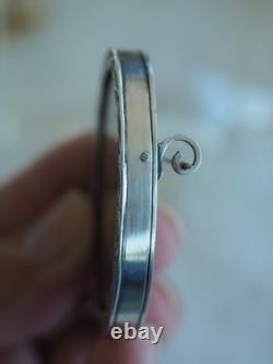 Antique Silver Miniature Hair Brooch Sentimental Jewelry