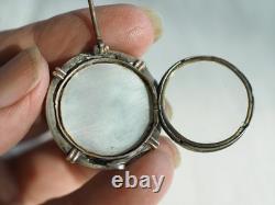Antique Silver Nielled Brooch with Lava Cameo