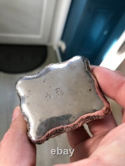 Antique Silver Pill Box 18th Century Hanau 66.4g Gallant Scene
