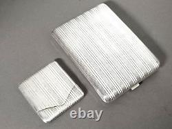 Antique Silver-Plated Cigarette and Match Holder Boxes