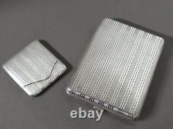 Antique Silver-Plated Cigarette and Match Holder Boxes