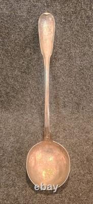 Antique Silver Plated Ladle with First Rooster Stamp, Large Guarantee, Paris Net Model