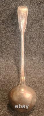 Antique Silver Plated Ladle with First Rooster Stamp, Large Guarantee, Paris Net Model