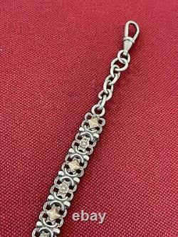 Antique Silver Pocket Watch Chain Jewelry Xix Century