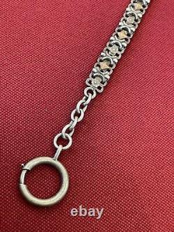 Antique Silver Pocket Watch Chain Jewelry Xix Century