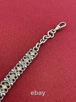 Antique Silver Pocket Watch Chain Jewelry Xix Century