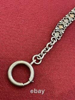 Antique Silver Pocket Watch Chain Jewelry Xix Century