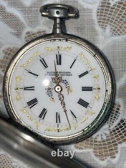 Antique Silver Pocket Watch Daniel Mongard For Restoration 19th Century