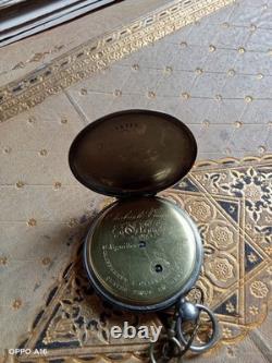 Antique Silver Pocket Watch Hallmarked with Old Man's Mark Signed Chabault Vautard