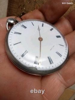 Antique Silver Pocket Watch Hallmarked with Old Man's Mark Signed Chabault Vautard