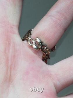 Antique Silver Ring with Coral Italian Designer