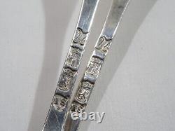 Antique Silver Solid Spoon Fork Set from Rotterdam Netherlands 18th Century